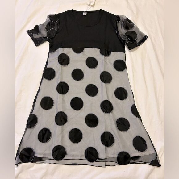 NWT Girls polka dot dress size XL - Picture 1 of 8